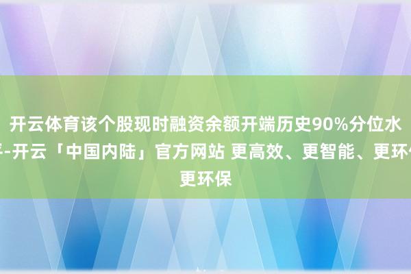 开云体育该个股现时融资余额开端历史90%分位水平-开云「中国内陆」官方网站 更高效、更智能、更环保