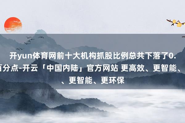 开yun体育网前十大机构抓股比例总共下落了0.09个百分点-开云「中国内陆」官方网站 更高效、更智能、更环保