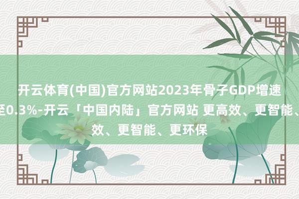 开云体育(中国)官方网站2023年骨子GDP增速被下调至0.3%-开云「中国内陆」官方网站 更高效、更智能、更环保