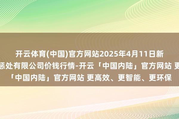 开云体育(中国)官方网站2025年4月11日新疆绿珠九鼎农居品盘算惩处有限公司价钱行情-开云「中国内陆」官方网站 更高效、更智能、更环保