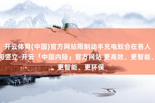 开云体育(中国)官方网站限制动手充电蚁合在各人的布局和竖立-开云「中国内陆」官方网站 更高效、更智能、更环保