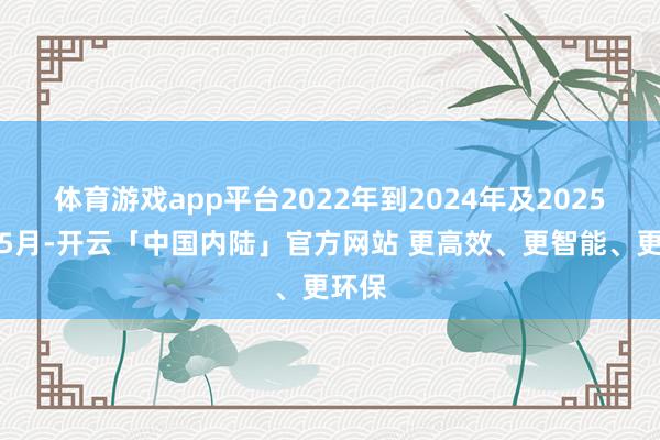 体育游戏app平台2022年到2024年及2025年前5月-开云「中国内陆」官方网站 更高效、更智能、更环保