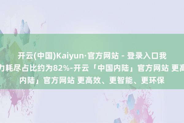 开云(中国)Kaiyun·官方网站 - 登录入口我国以煤为主的化石动力耗尽占比约为82%-开云「中国内陆」官方网站 更高效、更智能、更环保
