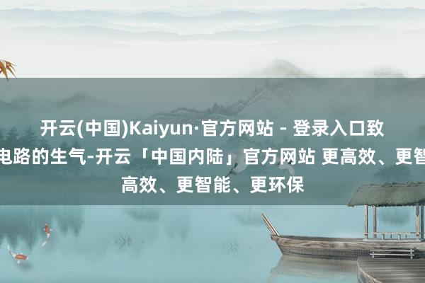 开云(中国)Kaiyun·官方网站 - 登录入口致使激勉整车电路的生气-开云「中国内陆」官方网站 更高效、更智能、更环保