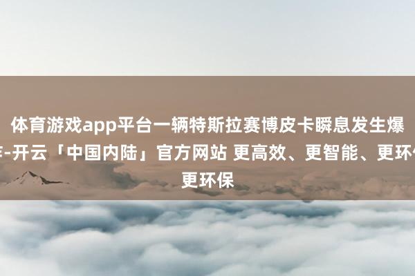 体育游戏app平台一辆特斯拉赛博皮卡瞬息发生爆炸-开云「中国内陆」官方网站 更高效、更智能、更环保