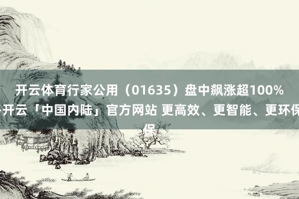 开云体育行家公用（01635）盘中飙涨超100%-开云「中国内陆」官方网站 更高效、更智能、更环保