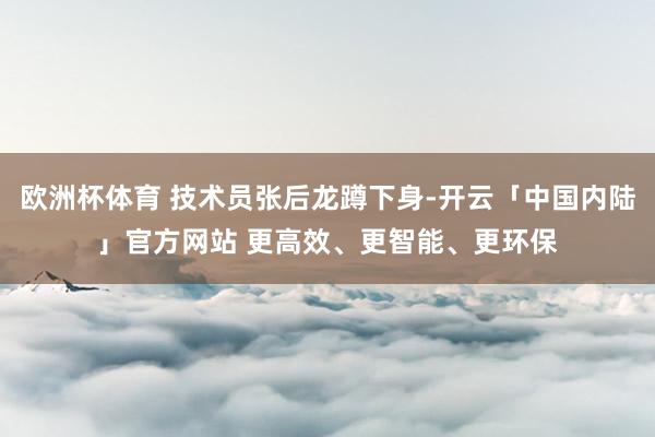 欧洲杯体育 技术员张后龙蹲下身-开云「中国内陆」官方网站 更高效、更智能、更环保
