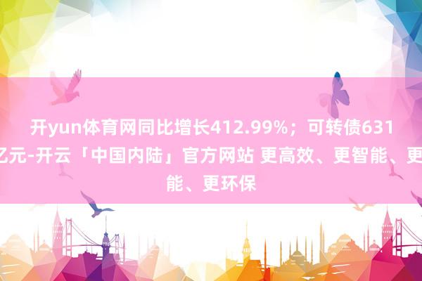 开yun体育网同比增长412.99%；可转债631.33亿元-开云「中国内陆」官方网站 更高效、更智能、更环保